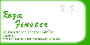 roza finster business card